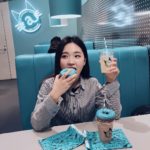 貓貓商標 連餐巾和甜甜圈也是Tiffany Blue顏色 原宿 Cat Street 期間限定 Tiffany Cafe 咖啡廳