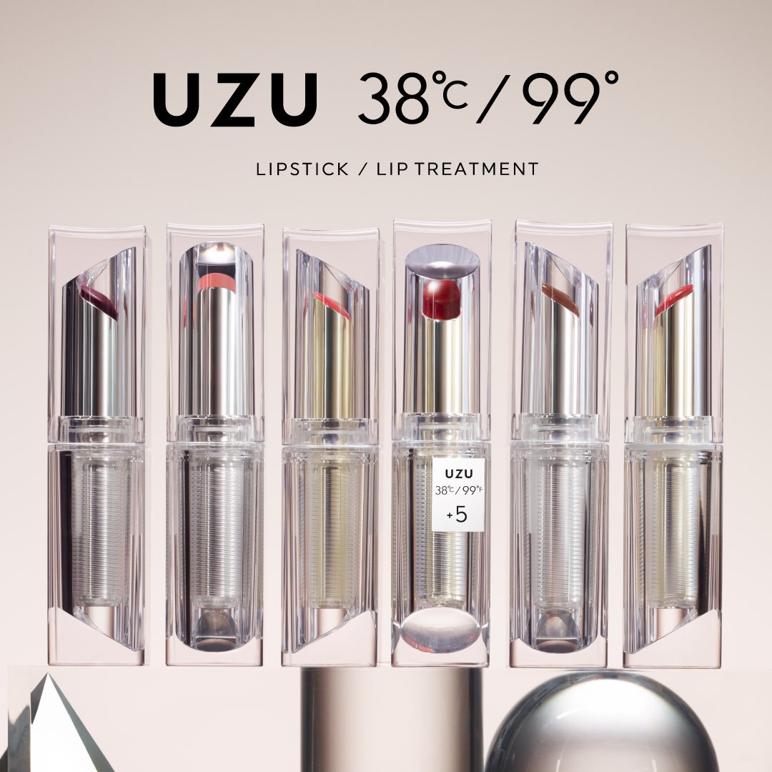 UZU BY FLOWFUSHI 38°C/99°F 唇彩｜2019日本藥妝必買清單：日本必買化妝品 日本必買美妝 日本好用藥妝 日本開架推介 大阪必買藥妝 東京必買藥妝 @cosme美容大賞 日本藥妝必買